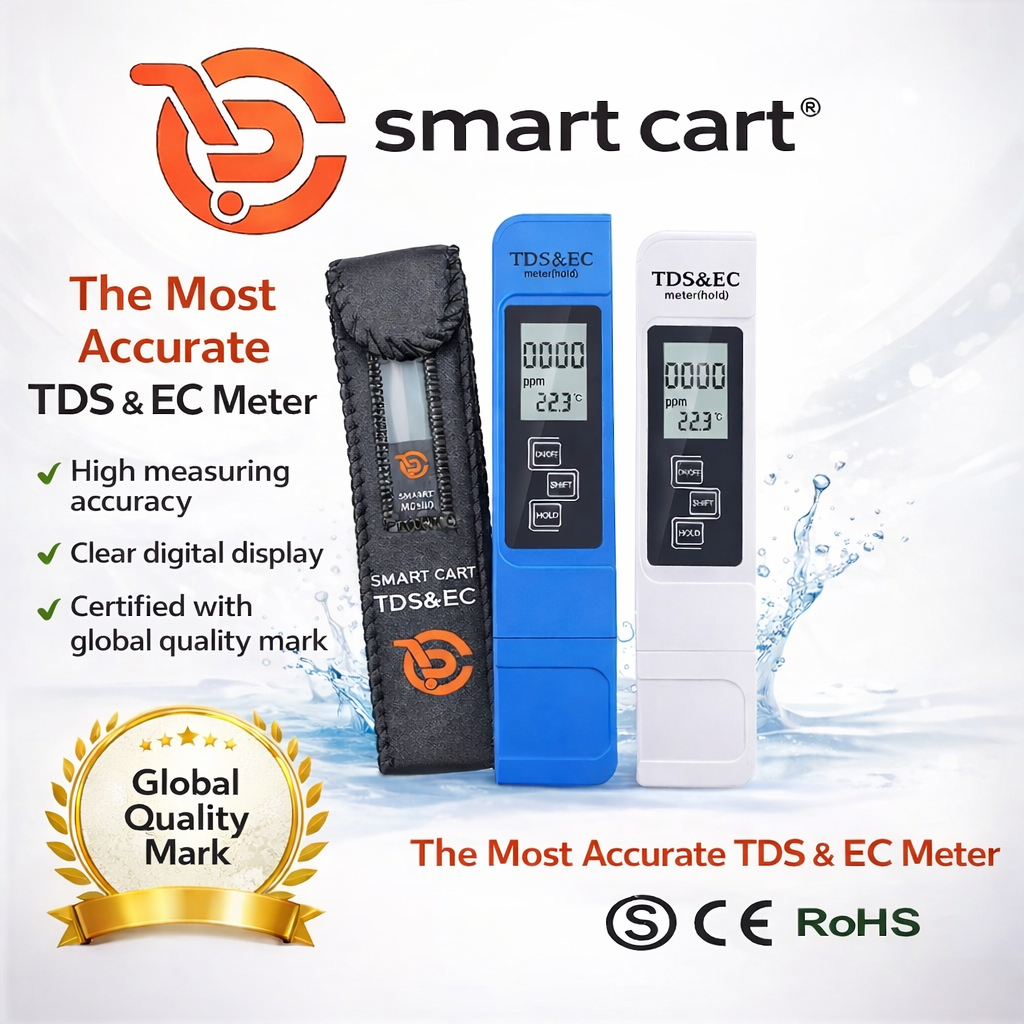 TDS & EC Water Quality Meter - Digital LCD Tester for Drinking Water