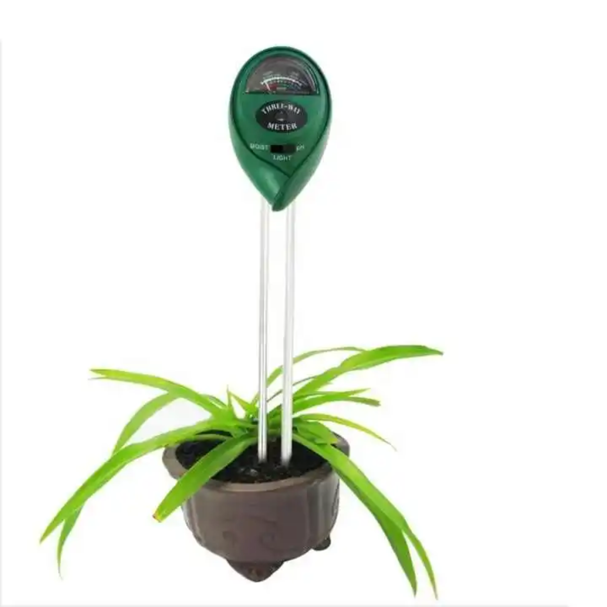 3-in-1 Soil Meter – pH, Moisture & Light Tester
