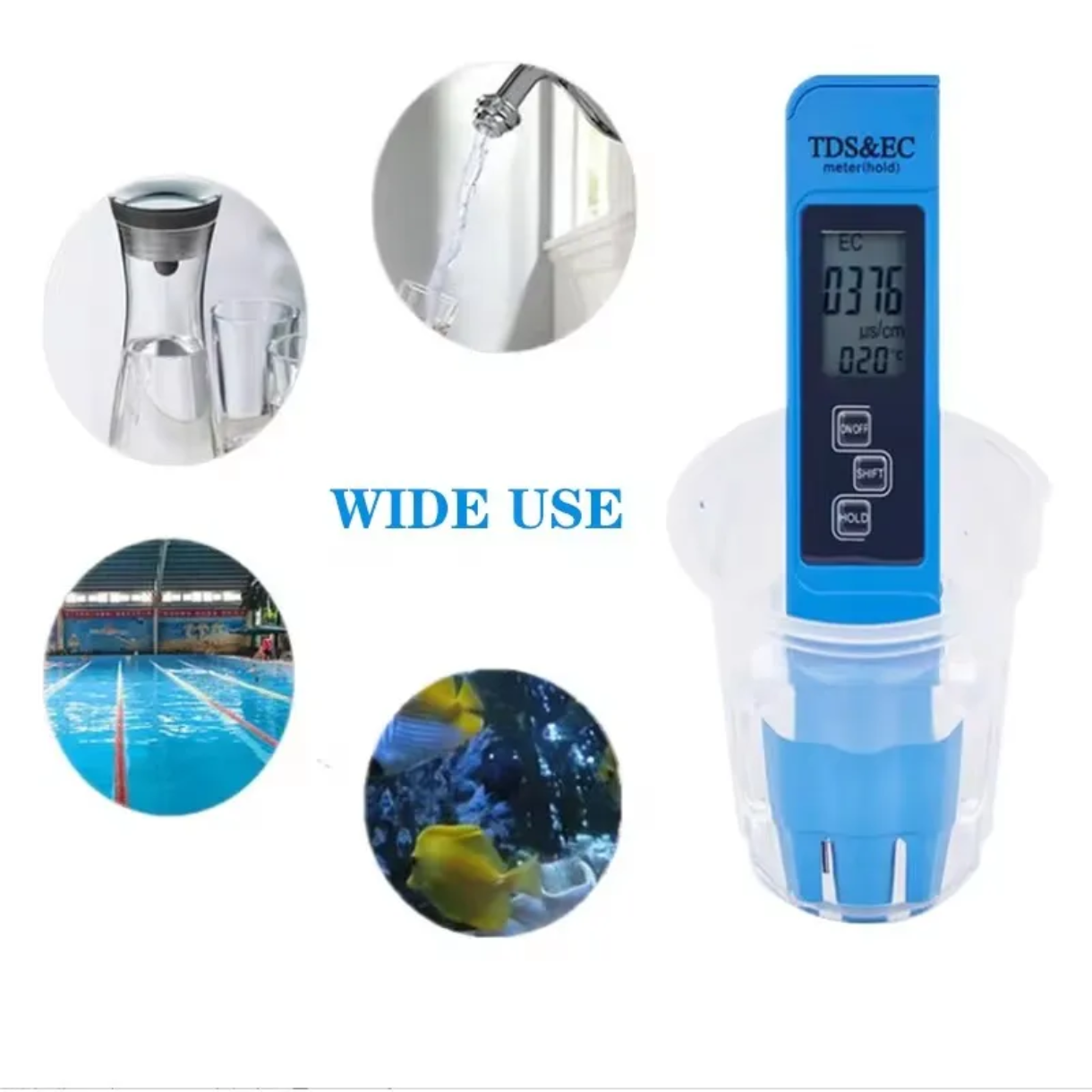 TDS & EC Water Quality Meter - Digital LCD Tester for Drinking Water